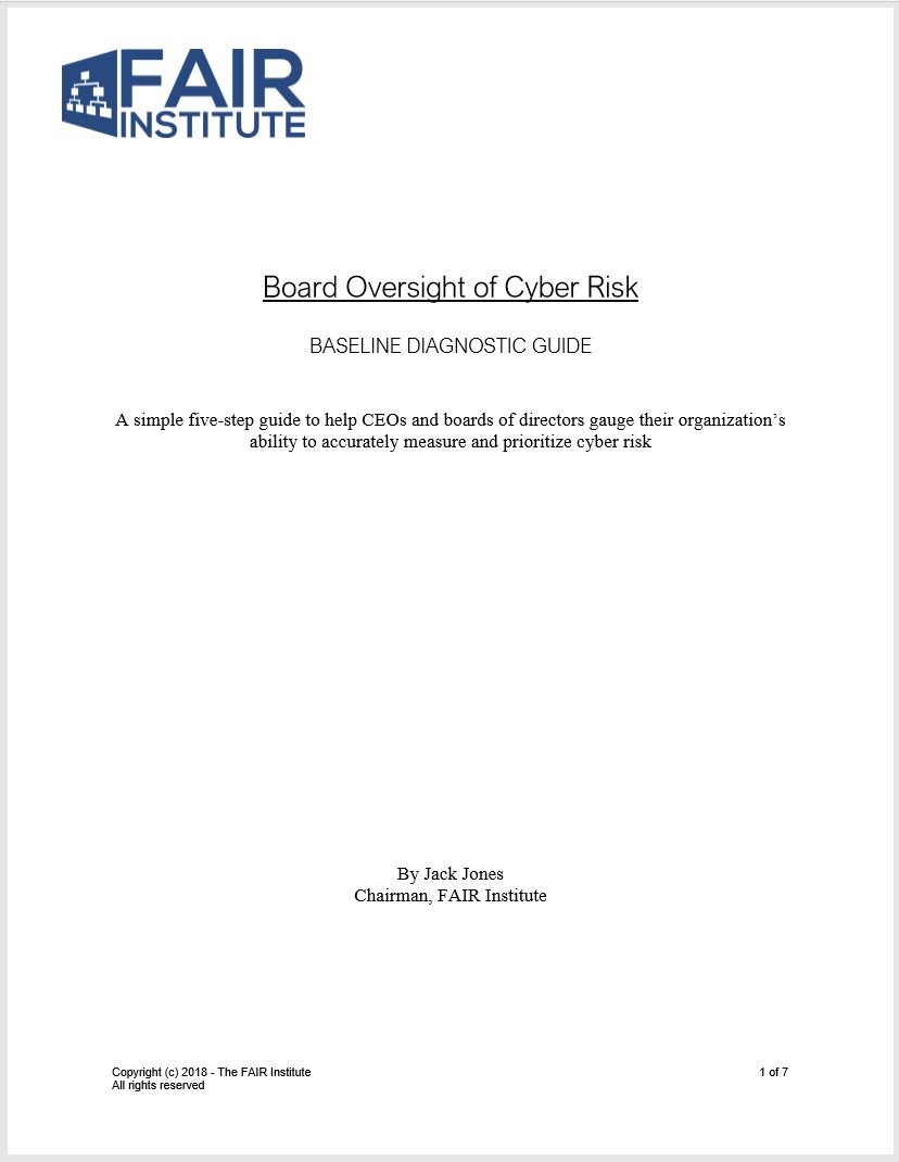Board Oversight of Cyber Risk - Baseline Diagnostic Guide-1