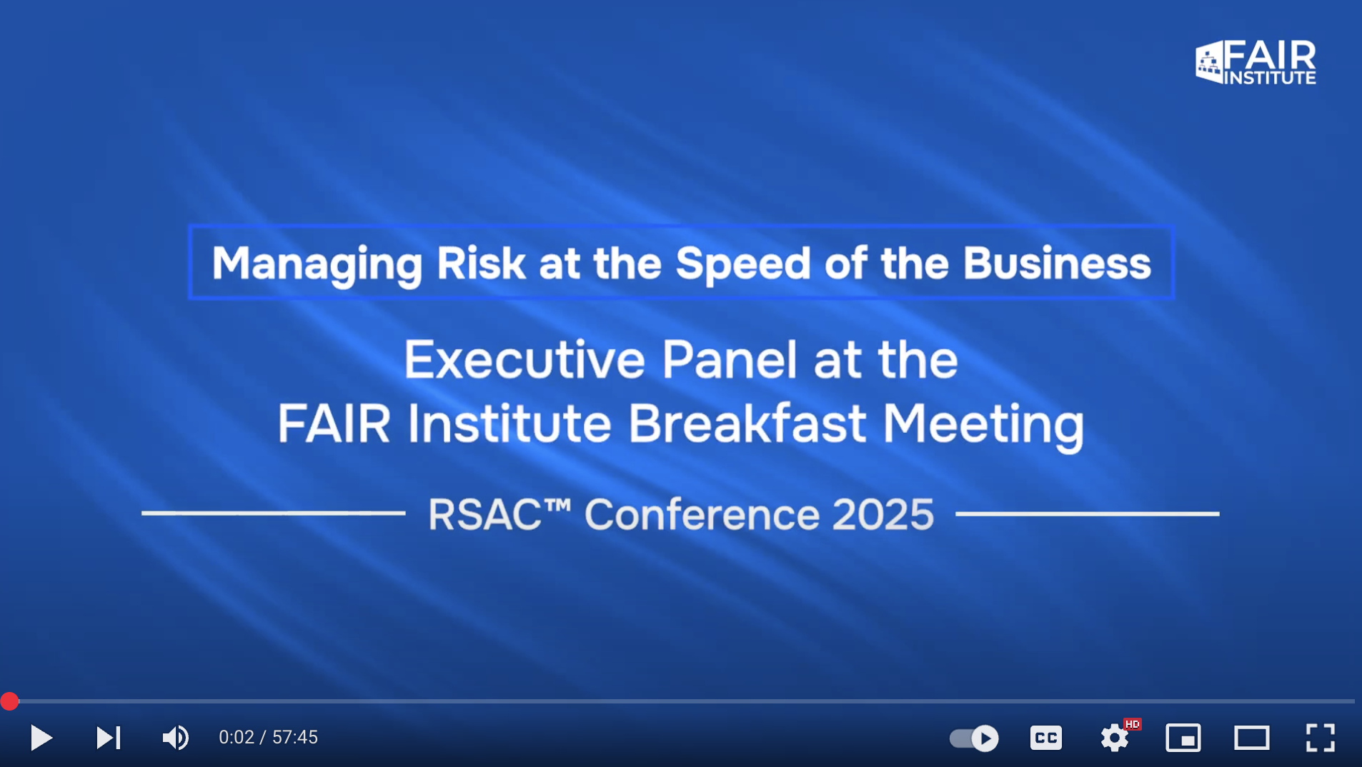 FAIR Inst Breakfast RSAC25 - Video Title