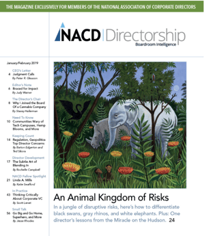 James Lam in NACD Magazine on Disruptive Risks copy