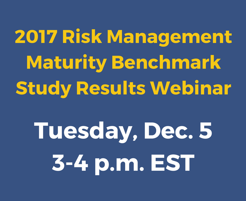 Coming Dec. 5: Risk Management Maturity Benchmark Webinar