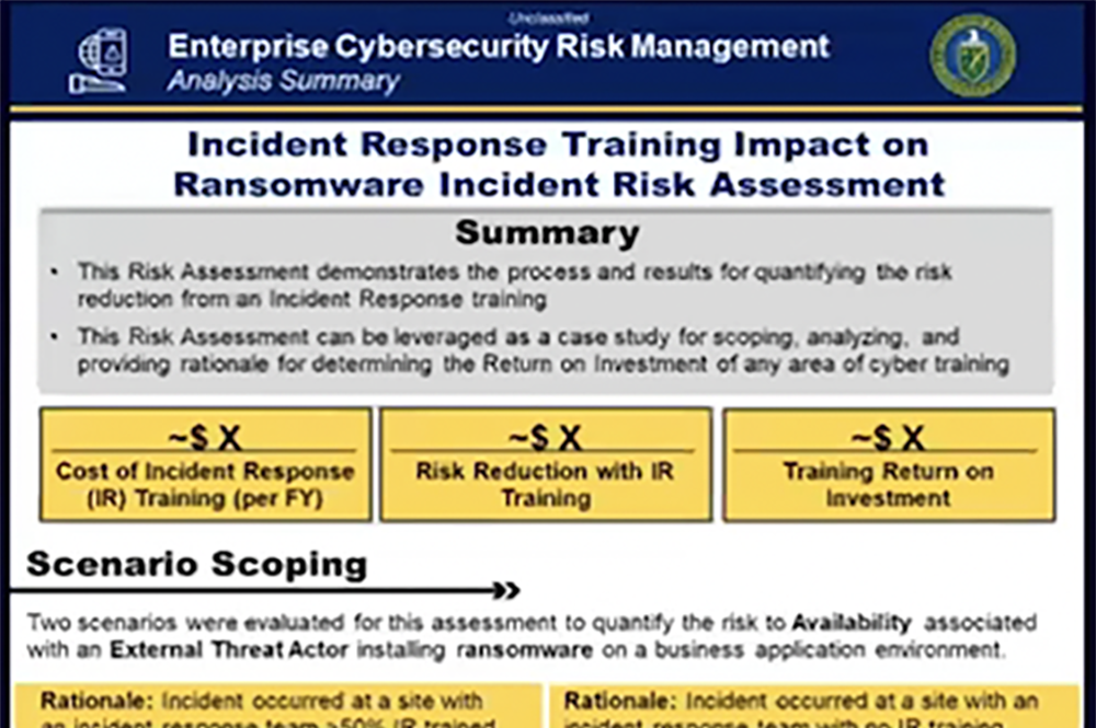 Energy Department Presents a FAIR-based Risk Management Model