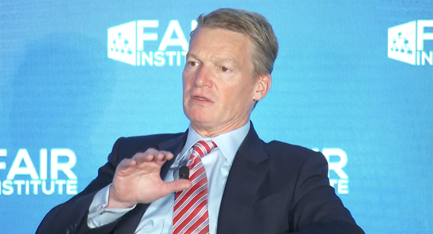 Kevin Mandia speaking to the 2023 FAIR Conference