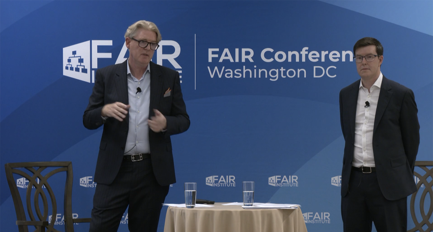 Robert Moore, Vice President of Technology Risk at the credit card giant and Tom Callaghan of C-Risk, the European FAIR consultancy, spoke at the recent 2023 FAIR Conference, leading conference for cyber risk quantification. 